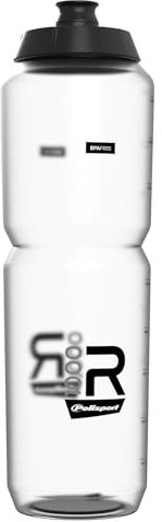 Polisport 8649100007 - Bidon vélo du modèle R Collection R1000 d'une contenance de 1000ml. Bouteille d'eau pour cyclistes sans BPA en couleur transparente