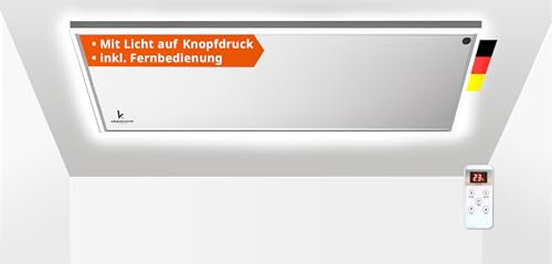 Könighaus Calefactor Infrarrojo LED de Techo - 800 vatios - Iluminación LED ✓ 5 años de garantía ✓ Doble protección ✓ Mando a distancia ✓ Luminosidad regulable: frío, neutro, cálido