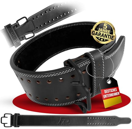 Flodiam Profi Gewichthebergürtel Quick Power Design Herren & Damen [Quick Claw] Schnellverschluss Gym Gürtel Lifting Belt Fitness Gürtel Büffelleder Weightlifting belt Powerlifting - Größe XL