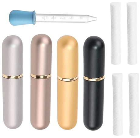 4 Stück Inhalierstift, Riechstifte Für Ätherische Öle Riechstifte Inhalierstift für die Nase Im Lieferumfang Sind 4 Saugfähige Wattestäbchen Enthalten Kann Lange Verwendet Werden