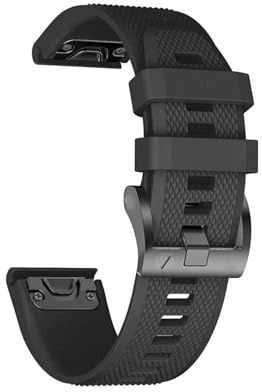 Générique Bracelet en Silicone Compatible avec Fenix 7X 7 6X 6 Pro 5 5X Plus Epix 2 Tactix Bravo Bracelet de montre 26mm 22mm Bracelet(Black 2,Quickfit 26mm)