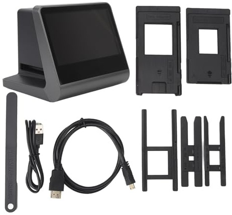 Escáner de Película y Fotos 48MP con Pantalla LCD de 5 Pulgadas, Convierte Films 135 126 110 Super 8mm - Digitalizador Portátil, Compatible con Diapositivas y Negativos