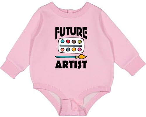 inktastic Future Artist Future Painter Baby Fleece Bodysuit Newborn Pink 37c72
