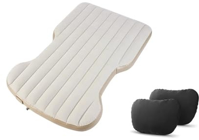 NOAUQWTV Cama para Dormir Coche Apto para Tesla 2021-2025 colchón de Aire para automóvil colchón autoinflable Cama para Dormir de Viaje(Add headrest Black)