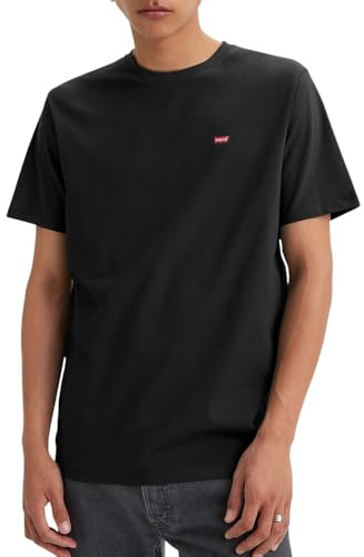 Levi's Men's Ss Original Housemark Tee- Core Chesthit Logo T-Shirt, Stonewashed Black, XL