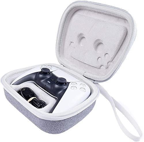 Khanka Hard Travel Case for Sony PlayStation 5 PS5 DualSense Wireless Controller and Cables.(Case only)