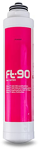 AORA FT-90 - Cartucho de filtro de agua (polifosfato GAC de silicona)
