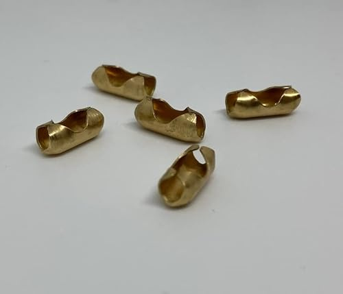 Blindspares Pack of 5 Brass Blind Beaded Chain Connector/Joiner, fits 4.5mm ball (no.10) chain (SP1063)