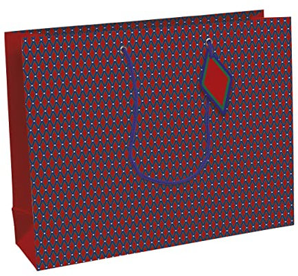 Clairefontaine 32481-6C - Geschenktasche Excellia, XL 37,3x11,8x27,5 cm, ideal für voluminöse Geschenke, Geo, 1 Stück