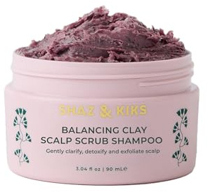 SHAZ & KIKS Sulfate-free Balancing Clay Hair Clarifying Shampoo For All Hair Types Strengthens Roots And Reduces Hair Loss With Indian Clay And Hibisc