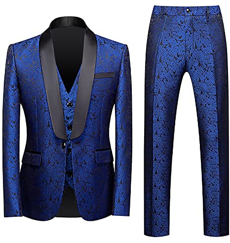 Abito Cerimonia Uomo Moderni Slim Fit Comode Vestito Vestito Matrimonio 3 Pezzi 4XL Abito Cerimonia Cotone Business Taglie Forti Completo Elegante Smoking Curvy Matrimonio Abito da Sposo