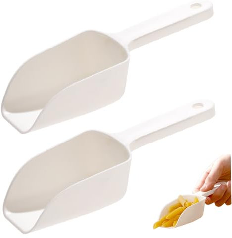 de hielo para congelador, 2 piezas de 15.5 cm Plastic Ice Scooper, de hielo pequeño multipropósito, cucharada de cocina para bodas/bar/cubo de hielo/cocina/palomitas de maíz
