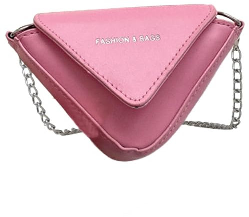 Sac Avec Élingue De Chaîne De Femmes - Sac De Harnais Pour Filles, Sac À Bandoulière À La Mode | Petite Chaîne D'Embrayage En Frma De Stockage Sûr, Brsa Avec Imbra, rose, Fare riferimento alla