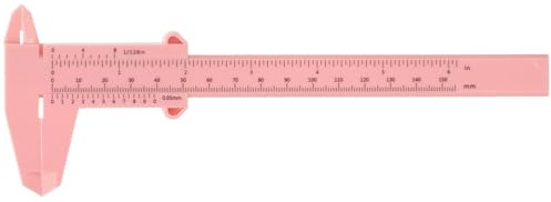 Garneck Calibrador para Cejas de Plástico Rosa 150Mm Regla Portátil para Medición Precisa Herramienta Medir Cejas y Calibradores Faciales Uso Profesional y Doméstico