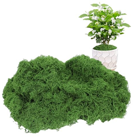 100 g de musgo artificial para decorar, musgo artificial realista para manualidades, musgo decorativo, para proyectos de terraza, césped y acuario, así como para decoraciones de boda, Pascua y Navidad