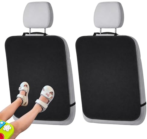 FveVqe 2 PCS Car Seat Back Protector, Kick Mats Back Seat Protector for Car Seats, Back of Seat Protector with Durable Design, Car Back Seat Protector for Vehicle Interior Protection