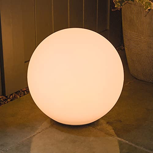 Shapelights® Indoor Outdoor USB Chargeable Solar Powered Colour Changing Mood Light - Sphere 35cm