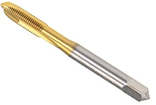 CoCud Espiral Punto Machos, Métrico M6 x 0.75 Rosca, Titanio Recubierto Alta Velocidad Acero 6542 Tornillo Fresado Roscar Macho - (Aplicaciones: para Roscado Perforadora Máquina), 2uds