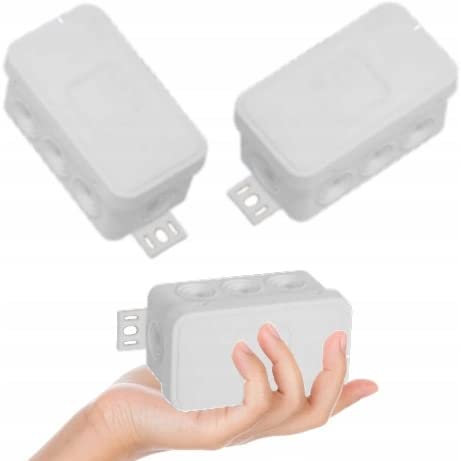 LumenTEC 1x Aufputzdose Abzweigdose, Feuchtraum Aufputzdose IP54, Weiß, Kunststoff, Ohne Zubehör, Oberflächenmontage, 80 x 42 x 41 mm, 1 Stück