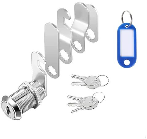 XKSOCT serrure à levier pour boîtes aux lettres 5 clés livré avec 5 plaques de verrouillage différentes serrure de boîte aux lettres de boîte aux lettres portes d'armoire