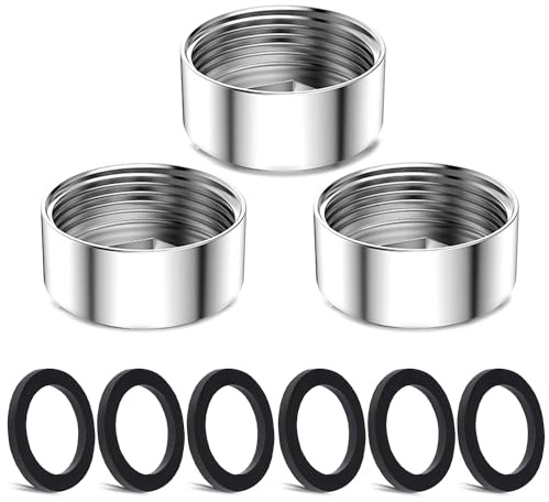 3 Pezzi Corredo Dell'Adattatore Del Rubinetto, CNYMANY Femmina M22mm a Femmina M24mm Kit adattatore per aeratore da cucina adattatore per rubinetto del lavandino Tubo standard per filtro dell'acqua