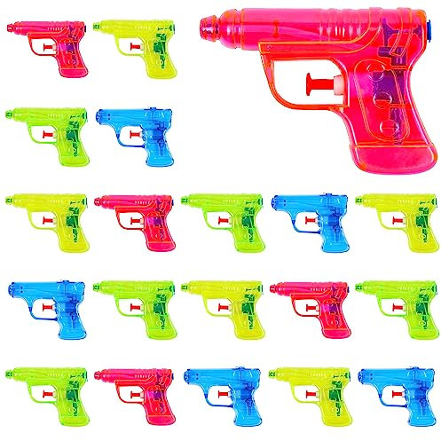 THE TWIDDLERS 40 Small Water Pistols for Kids - Plastic Mini Water Gun Summer Beach Outdoor Garden Fun Pool Kids Toy Game, Birthday Party Favours, Perfect Mini Water Pistols for Party Bag Fillers
