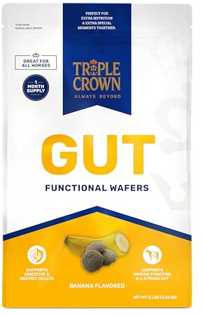 Triple Crown Gut Wafers, Functional Horse Wafers, Horse Gut Supplement, Leaky Gut Support, 5 lbs