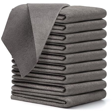 TEESOD 10 Pcs Thickened Magic Cleaning Cloth, Microfiber Streak Free Cleaning Cloths Reuseable Magic Cleaning Wipes for Windows Glass