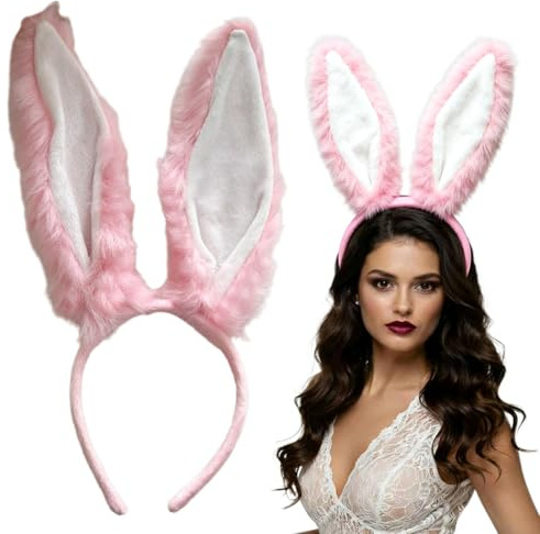 DOKRIN Diademas de disfraz para adultos 1 diadema con orejas de conejo, tiara con diadema con orejas de conejo,diadema para casa de muñecas,perfecta para Navidad, carnaval, mascarada y juegos de rol