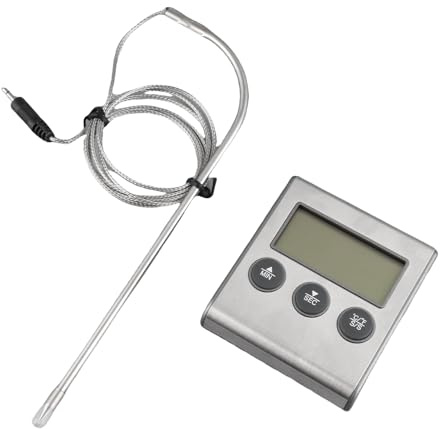 Haofy Termómetro Digital para Barbacoa de Cocina, Material ABS, Función de Temporizador, Rango de Temperatura Preciso de 32 °F a 482 °F para Asar, Cocinar y Amantes de la Barbacoa