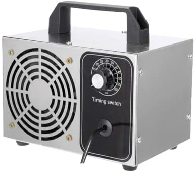 Bastilipo Ozongenerator, rostfritt stål, 10 000 mg/h, timer 60 minuter, luftrenare, 20 x 20 x 20 cm