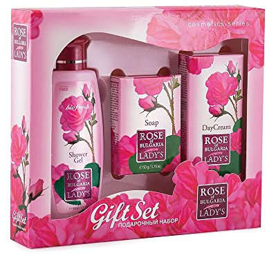 Set de regalo Rose of Bulgaria, 3 productos con agua de rosa natural