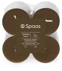 Spaas Maxi Scented Tealights flatpack x8 10h - Twinkling Touch