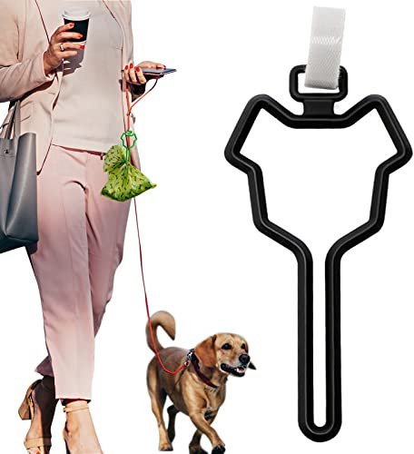 Dalzom® 2Pcs Dog Poop Bag Holder, Premium Waste Bag Holder Carrier for Leash, Dog Poop Bag Dispenser for Walking Running Bicycle Accessory (Black)