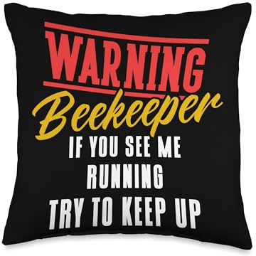 Beekeeper If You See Me Running Apiculturist Beekeeping Throw Pillow