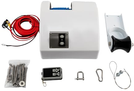 Guindeau électrique Marine Ancre Eau Salée Télécommande Treuil Ancre avec Treuil Bateau sans Fil Électrique Télécommandé Eau Douce Sans Fil Eau Salée de Mer Contrôlée Sans Fil Télécommandé Sans Fil