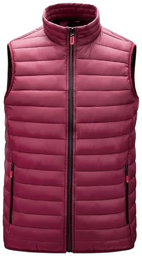 CIPPRO Men'S Quilted Padded Gilet Jacket Packable Lightweight Gilet Stand Collar Body Warmer Windproof Sleeveless Jacket Casual Outdoor Quilted Puffer Vest Bomber Jackets