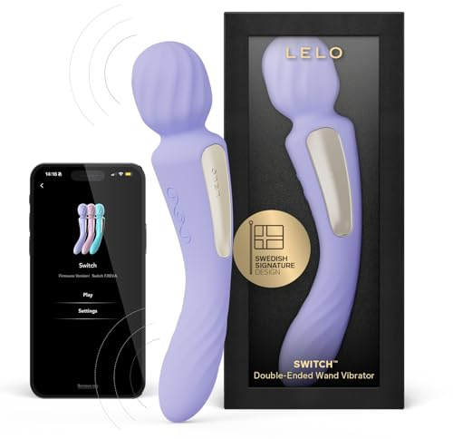 LELO Switch - Female Double Ended Wand Massager with Bluetooth App and 12 Pleasure Settings (Lilac)