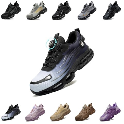 Scarpe Antinfortunistiche Uomo Donna Scarpe da Lavoro Traspiranti Leggere Comode con Punta in Acciaio Blue 44 EU