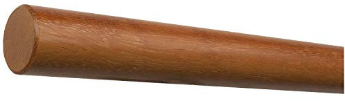 TIBU Kambala Iroko Barandilla de madera, 30 – 500 cm, pasamanos de pared, escalera con extremos mecanizados, longitud 300 mm/30 cm/0,3 m y extremos biselados