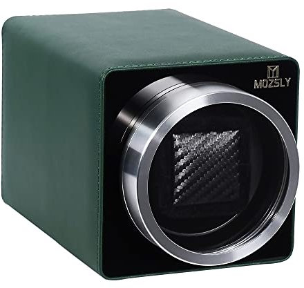 MOZSLY Scatola Carica Orologio automatici con 12 modalità di rotazione per Rolex Fit Man Orologio automatico da donna in pelle Verde