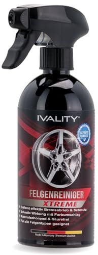 Ivality® Premium Felgenreiniger - kraftvolle Felgen Reinigung - besonders materialschonend - mit Farbumschlag -Auto Felgenreiniger Alufelgen Reiniger Felgen-Reiniger - Made IN Germany