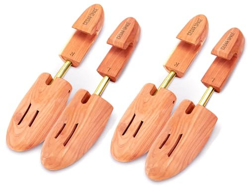 Cedar Space Schuhspanner aus Holz, 6,5–14 Größen, Zedernholz, Schuhspanner für Herren, Sneaker, Stiefel, Originale Holzfarbe, Small (Fits Shoe Sizes 6.5 - 8.5)