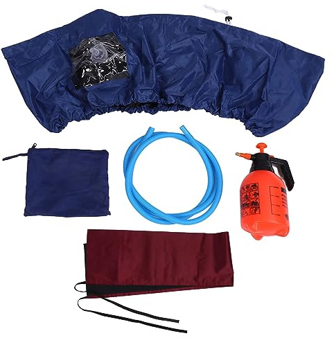 Fockety Mini Split Air Conditioner Cleaning Cover Kit, Waterproof Wall Mounted AC Unit Dust Washing Clean Cover with Water Pipe & Drain Outlet, Air Conditioning Protector Service Bag