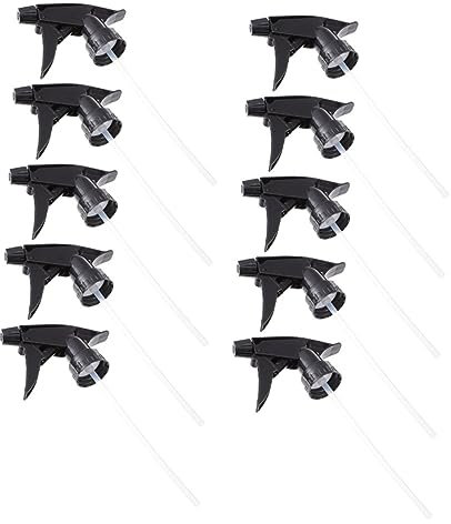 HONMEET 10Stücke Set Sprühflaschen Düse Verstellbare Trigger Sprühköpfe für Standard Flaschen Ersatz für Sprühflaschen für Pflanzenbewässerung und Haushaltsanwendungen