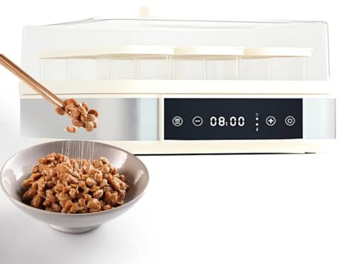 QUTBAG Yogurtera Digital automática de 9 tarros, máquina de Yogur de fermentación pequeña con Pantalla LCD, Control de Temperatura y Tiempo Ajustable, para Hacer postres Frescos y saludables