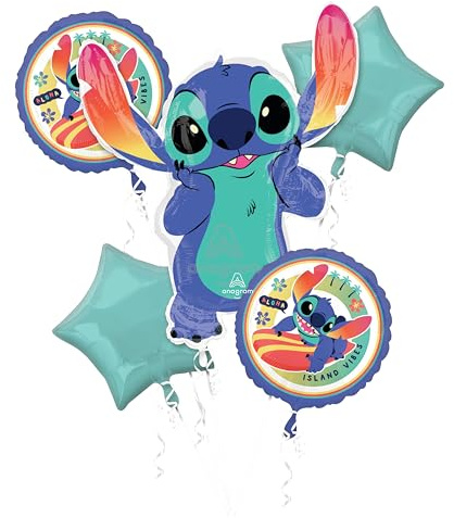 Anagram Stitch 5pc Foil Balloon Bouquet