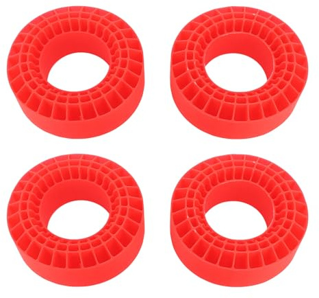 Culnflun 4st RC däckskum insats 3 lager ihålig vattentätning silikon rc bilskum för 1/10 RC bil 1,9 tum däck (Red)