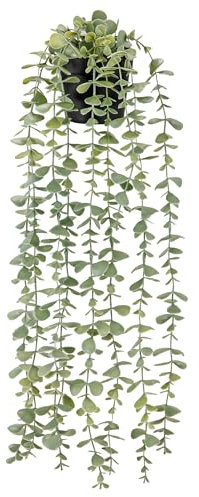 BTSD-home Kunstpflanze Künstliche Pflanzen Hängepflanze Künstlich Künstliche Hängepflanzen Fake Plant Kunstpflanzen Wand Für Wohnzimmer Wanddeko Zimmer Bücherregal Deko (Schwarze Töpfe)