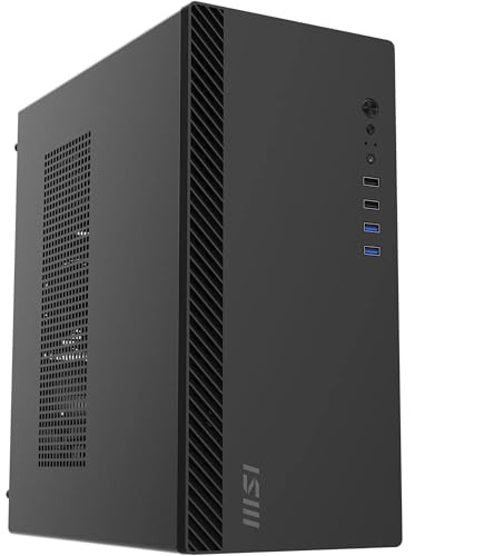 MSI PRO SHIELD M100 è un case per PC compatto, orientato al business, con design elegante nero opaco, supporto per schede madri Micro-ATX e porte I/O frontali—ideale per uffici, scuole e enti pubblici